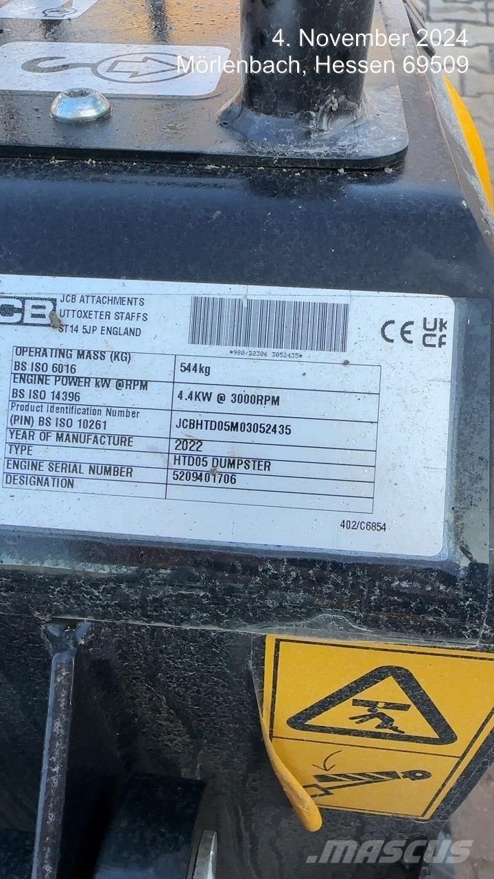 JCB HTD5 Statybiniai savivarčiai sunkvežimiai