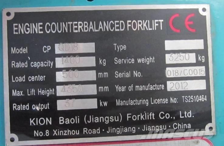 Baoli CPQD 18 LPG (dujiniai) krautuvai