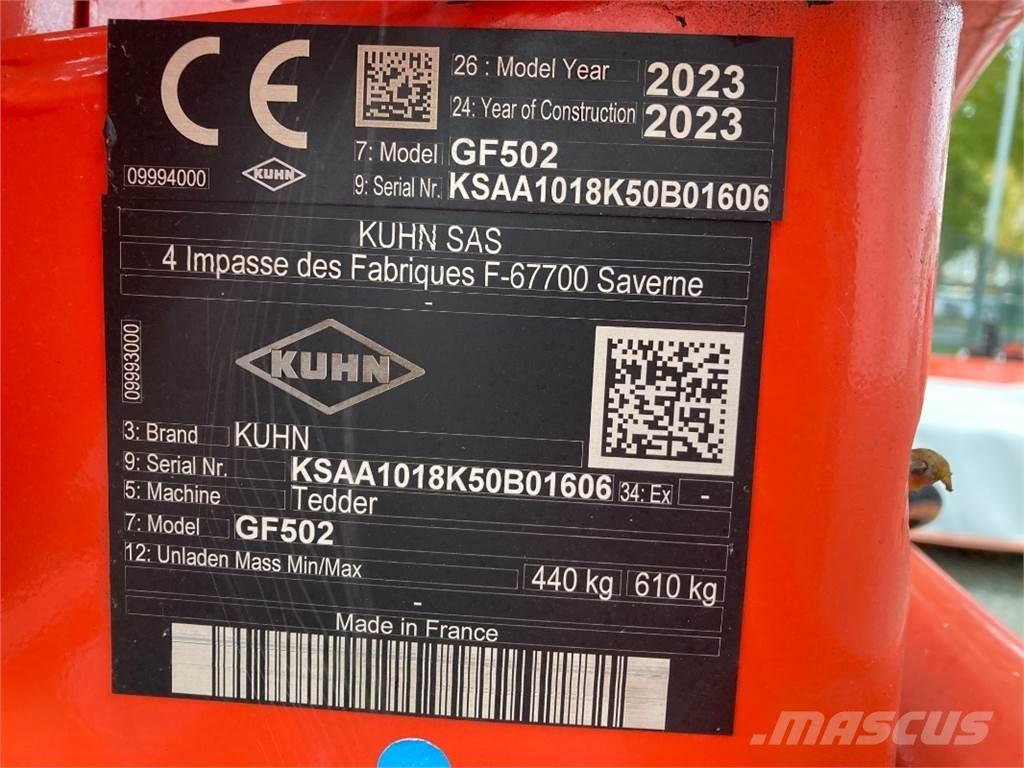 Kuhn GF 502 Šieno grėbliai ir vartytuvai