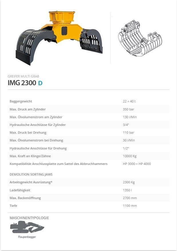 Indeco IMG 2300 Griebtuvai