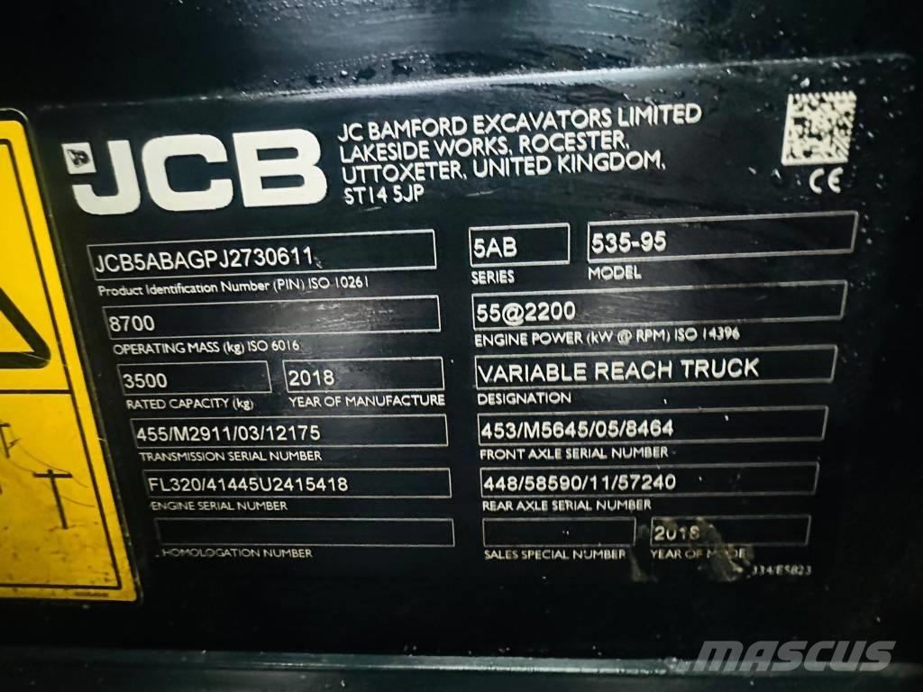 JCB 535-95 Teleskopiniai krautuvai žemės ūkiui