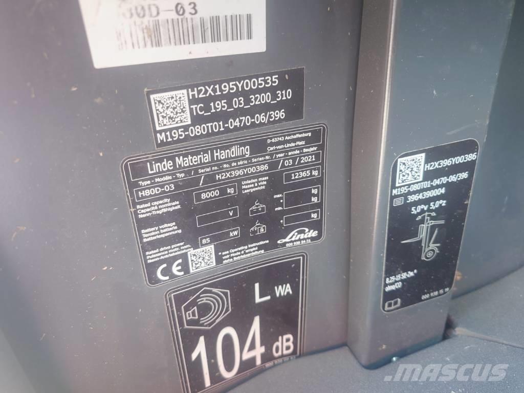 Linde H80D/396-03 Dyzeliniai krautuvai