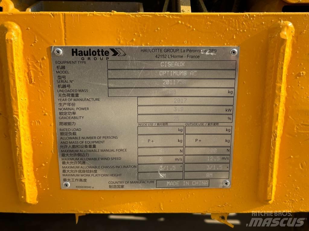 Haulotte OPTIMUM 8 Žirkliniai keltuvai
