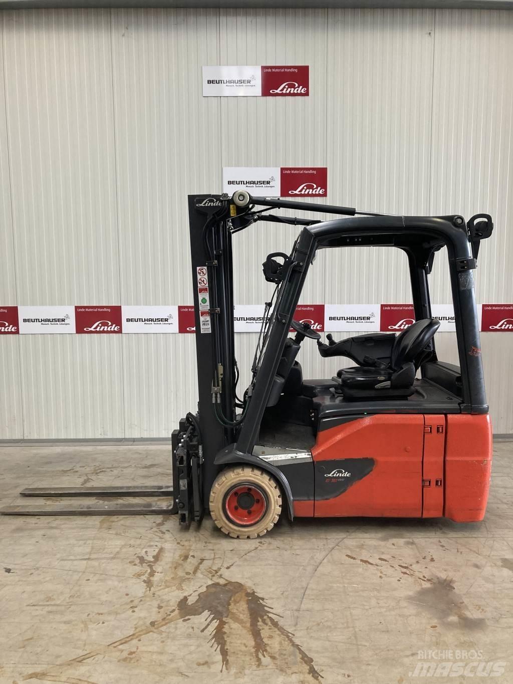 Linde E18 Elektriniai šakiniai krautuvai