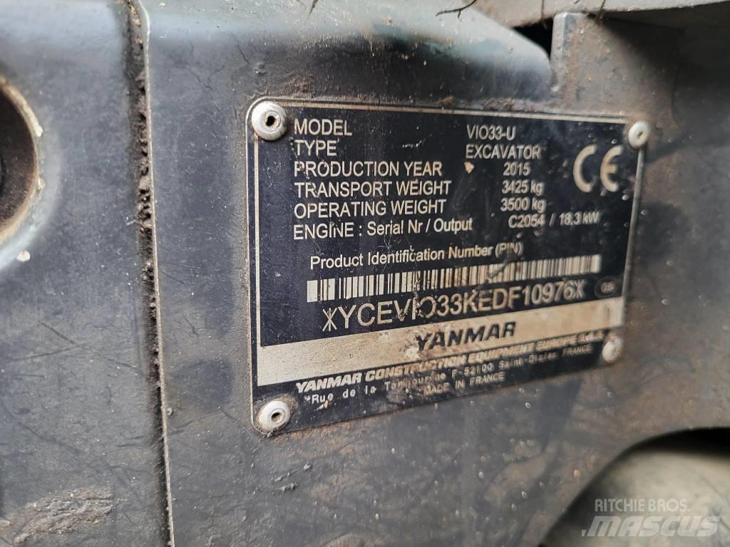 Yanmar Vio 33 U Mini ekskavatoriai < 7 t