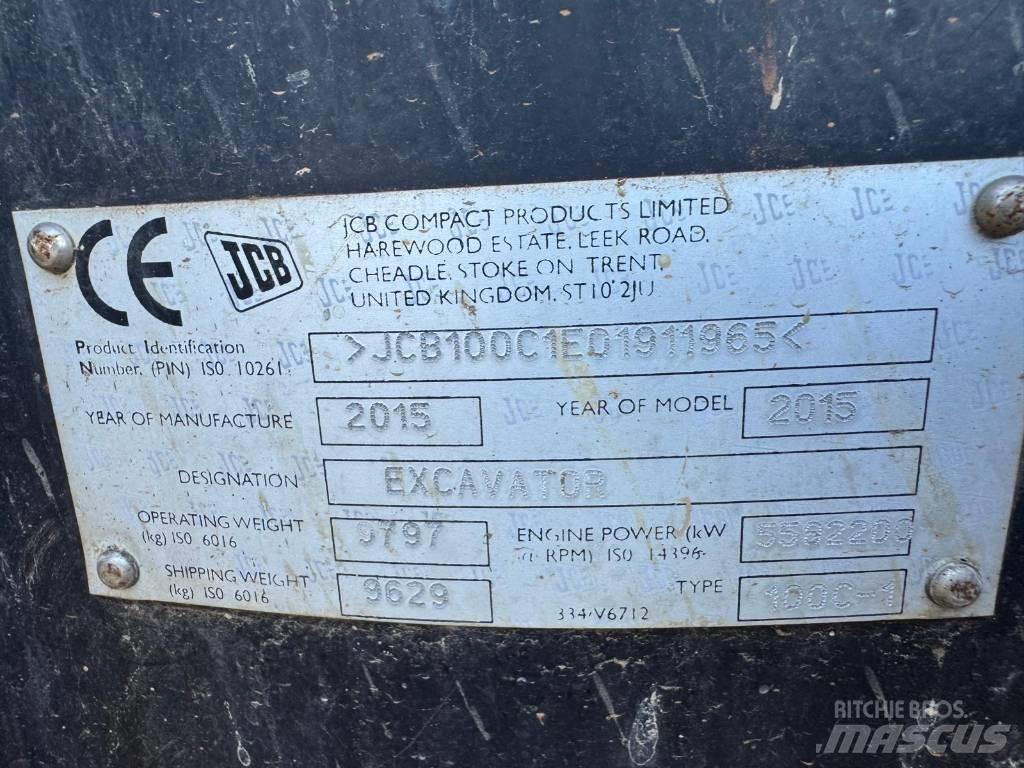 JCB 100 C-1 Vidutinės galios ekskavatoriai 7-12 t