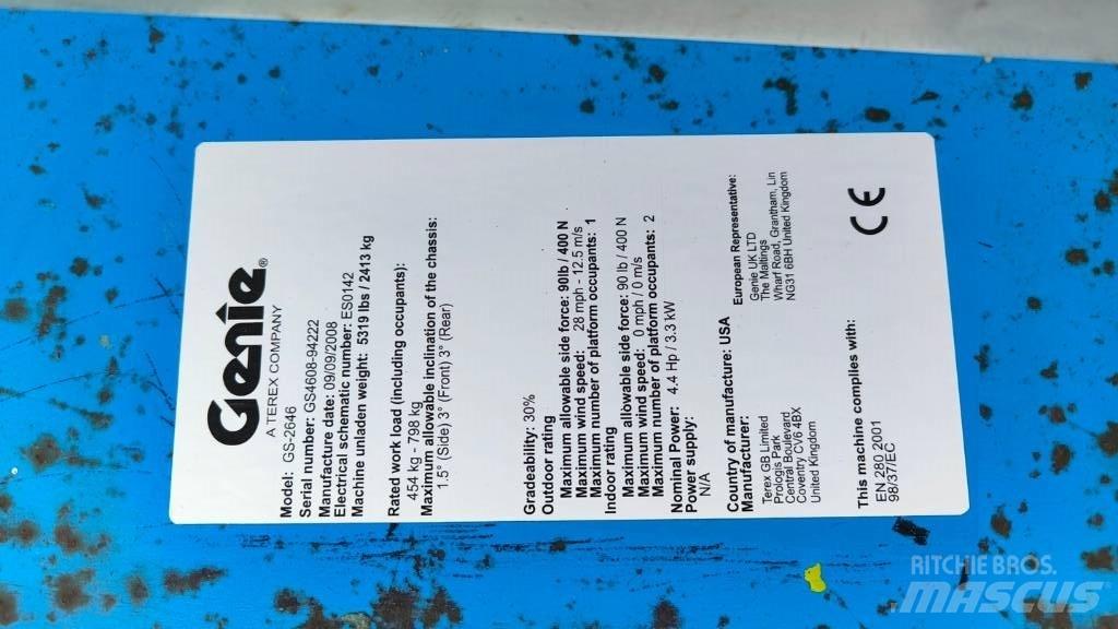 Genie GS 2646 Žirkliniai keltuvai