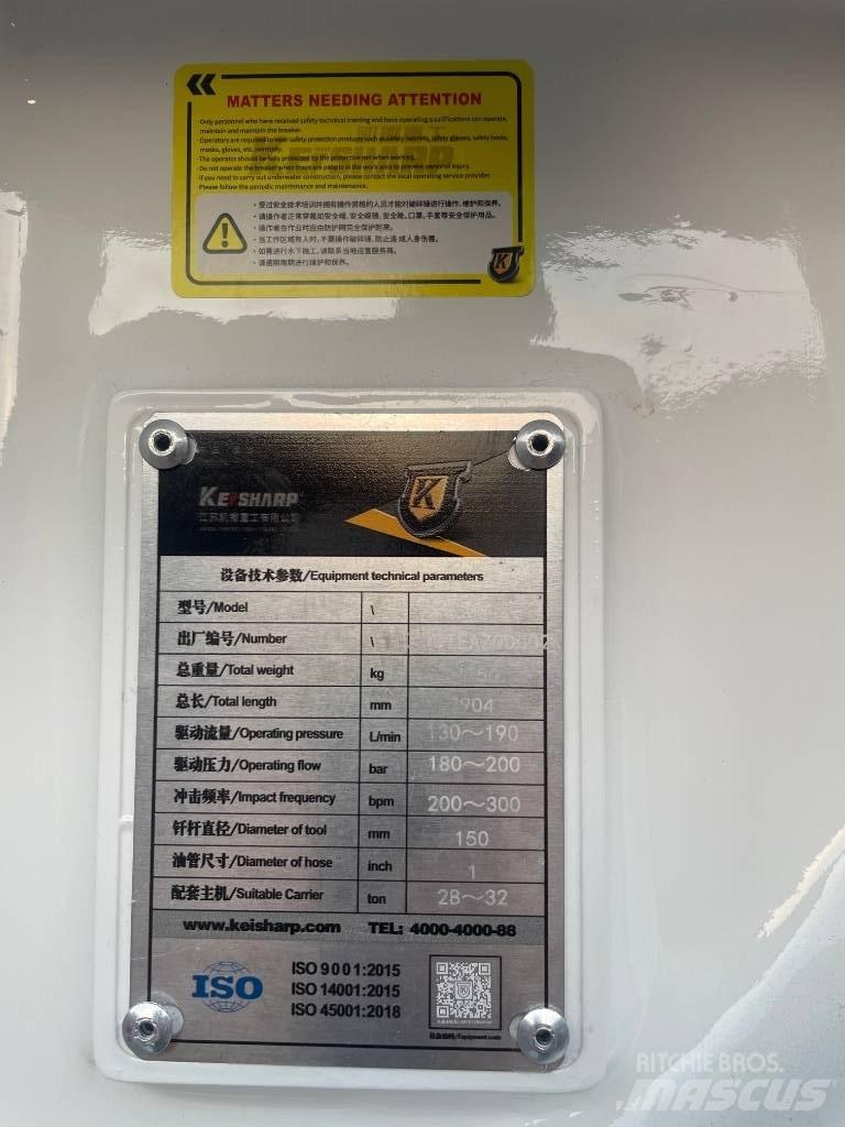  keischarp ks 300 Hidrauliniai kūjai / Trupintuvai