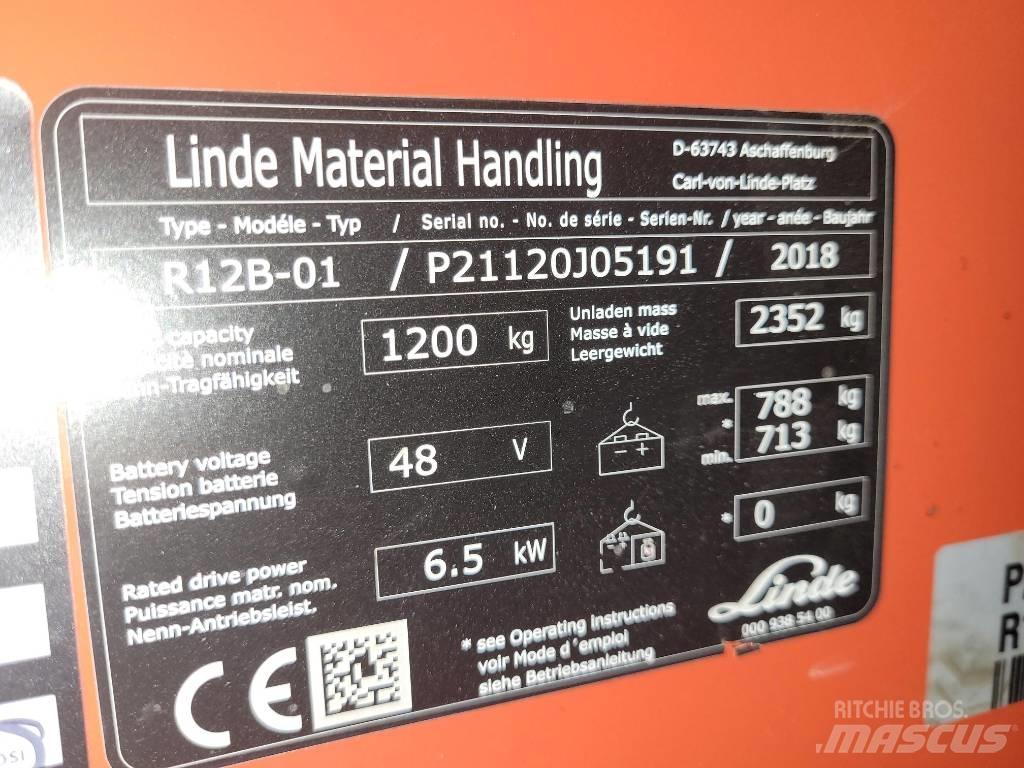 Linde R12B-01 Šakiniai krautuvai su prailgintu keltuvu