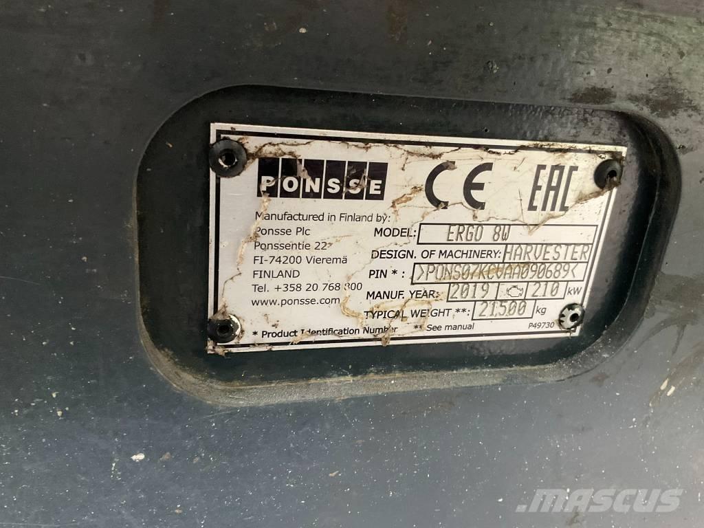 Ponsse Ergo 8W Miško technika (Harvesteriai)
