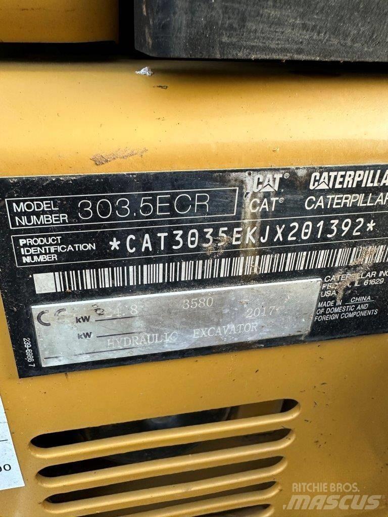 CAT 303.5 E CR Mini ekskavatoriai < 7 t