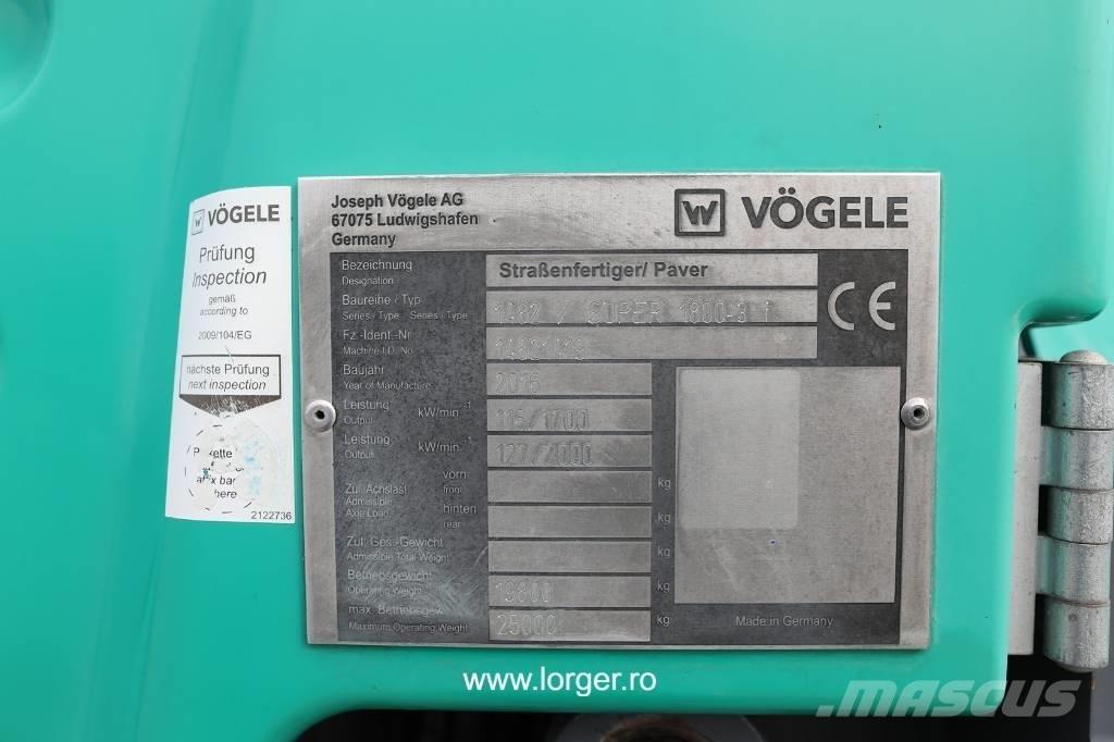Vögele Super 1800 - 3i Asfalto klotuvai