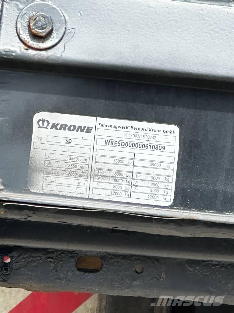 Krone SD Bortinių sunkvežimių priekabos su nuleidžiamais bortais
