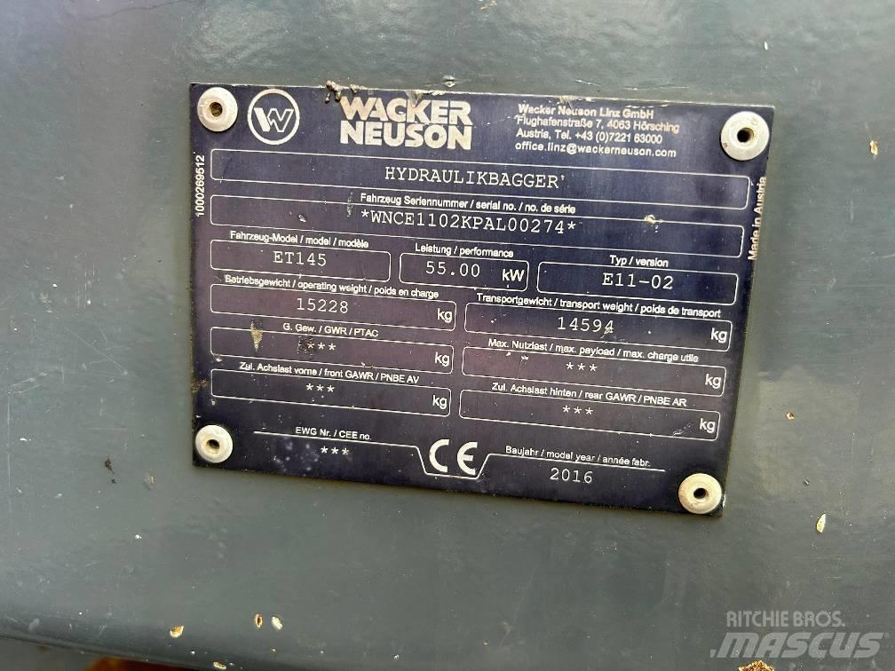 Neuson ET145 Vikšriniai ekskavatoriai