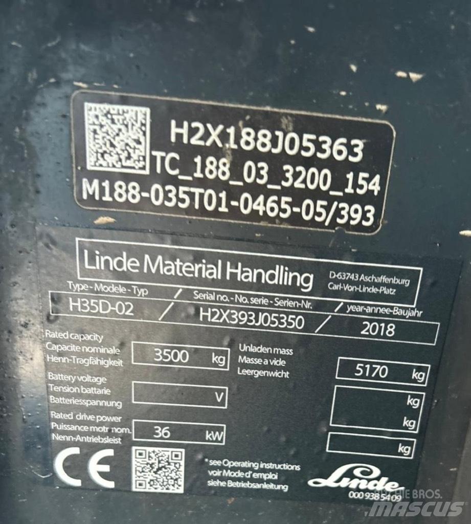Linde H35D-02 EVO Dyzeliniai krautuvai