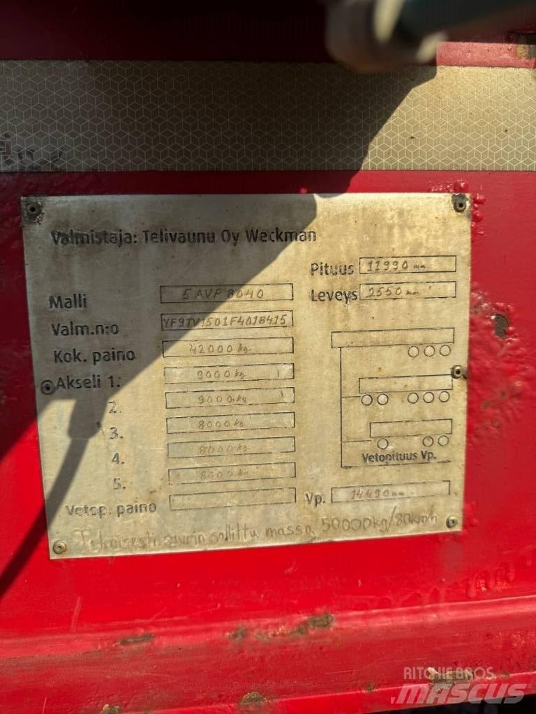 Weckman 5 AVP 8040 Miškovežių priekabos