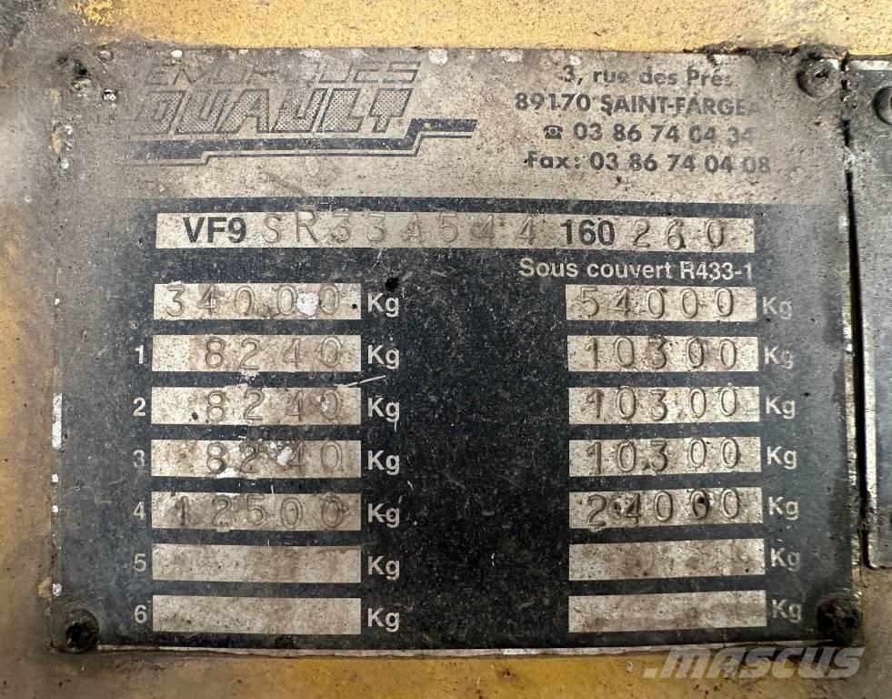 Louault SR33A Autovežių puspriekabės