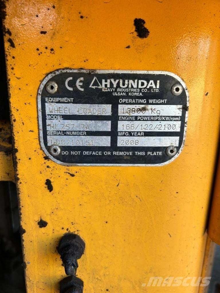 Hyundai HL 757-7 A Naudoti ratiniai krautuvai