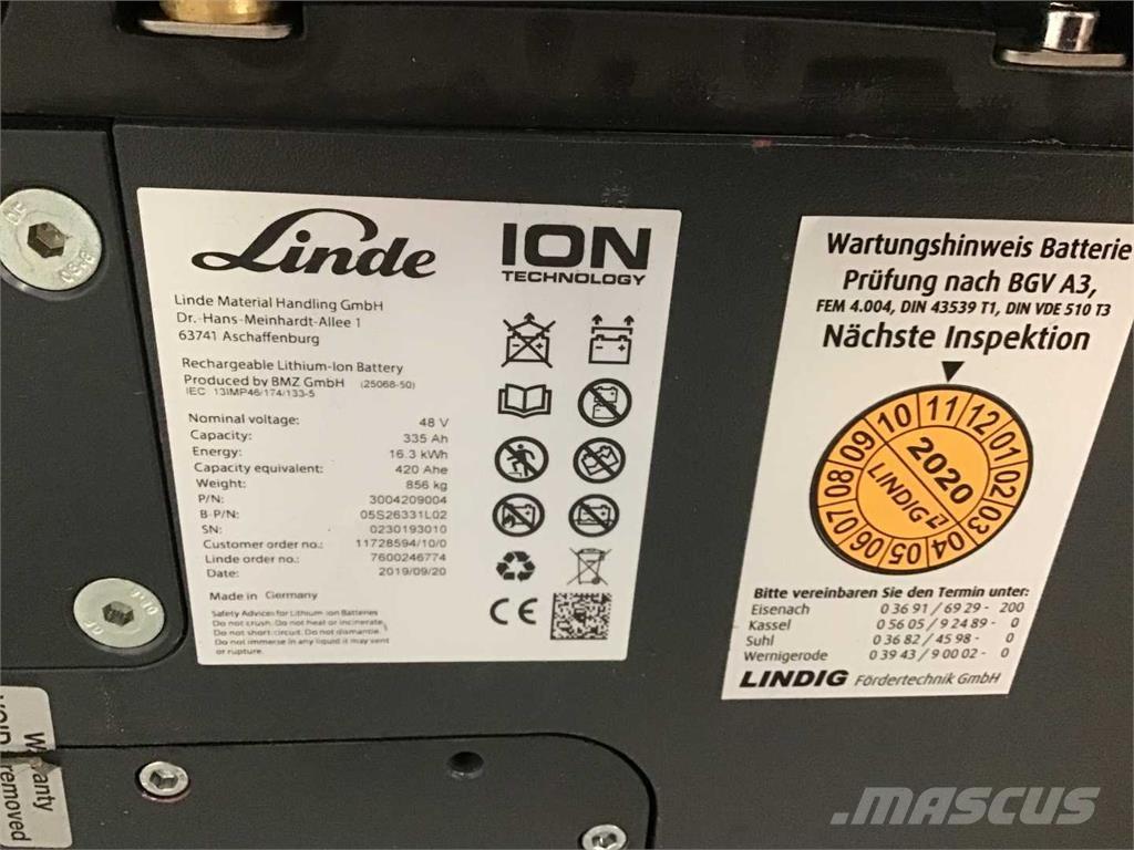 Linde E16 ION Elektriniai šakiniai krautuvai