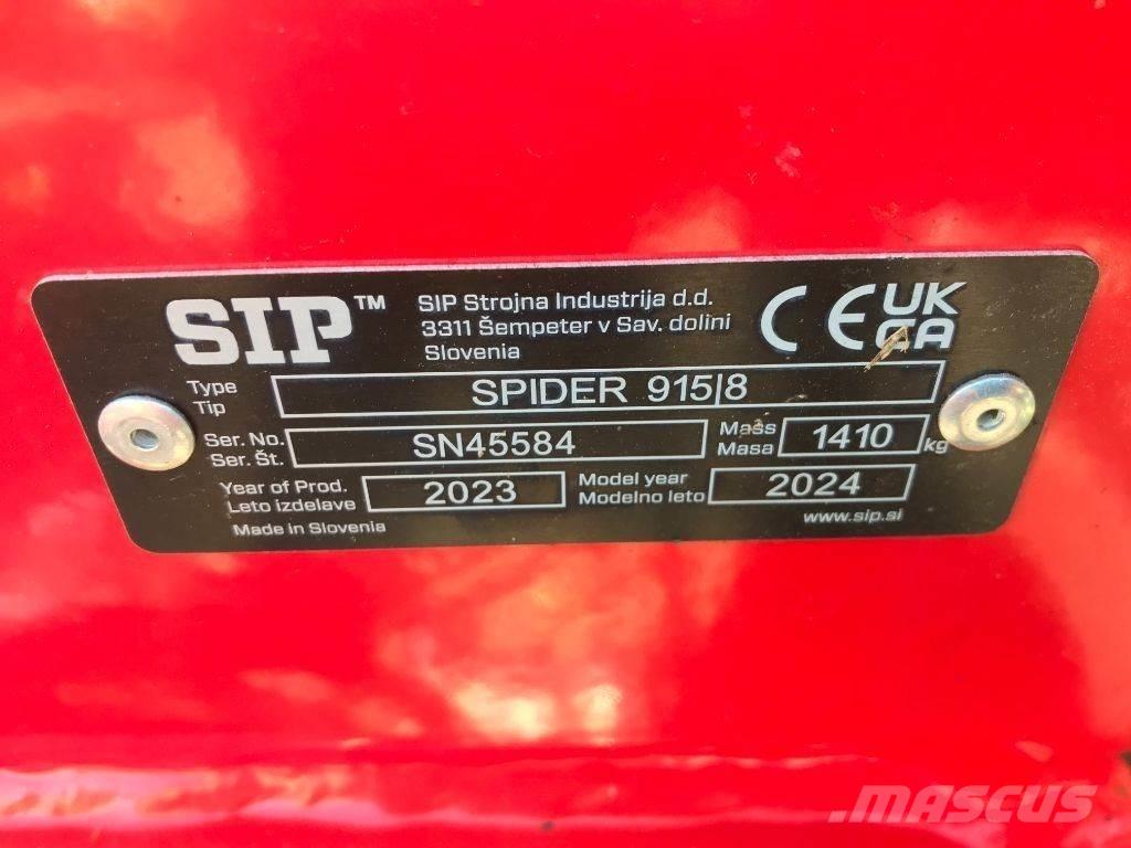 SIP SPIDER 915 / 8 Šieno grėbliai ir vartytuvai