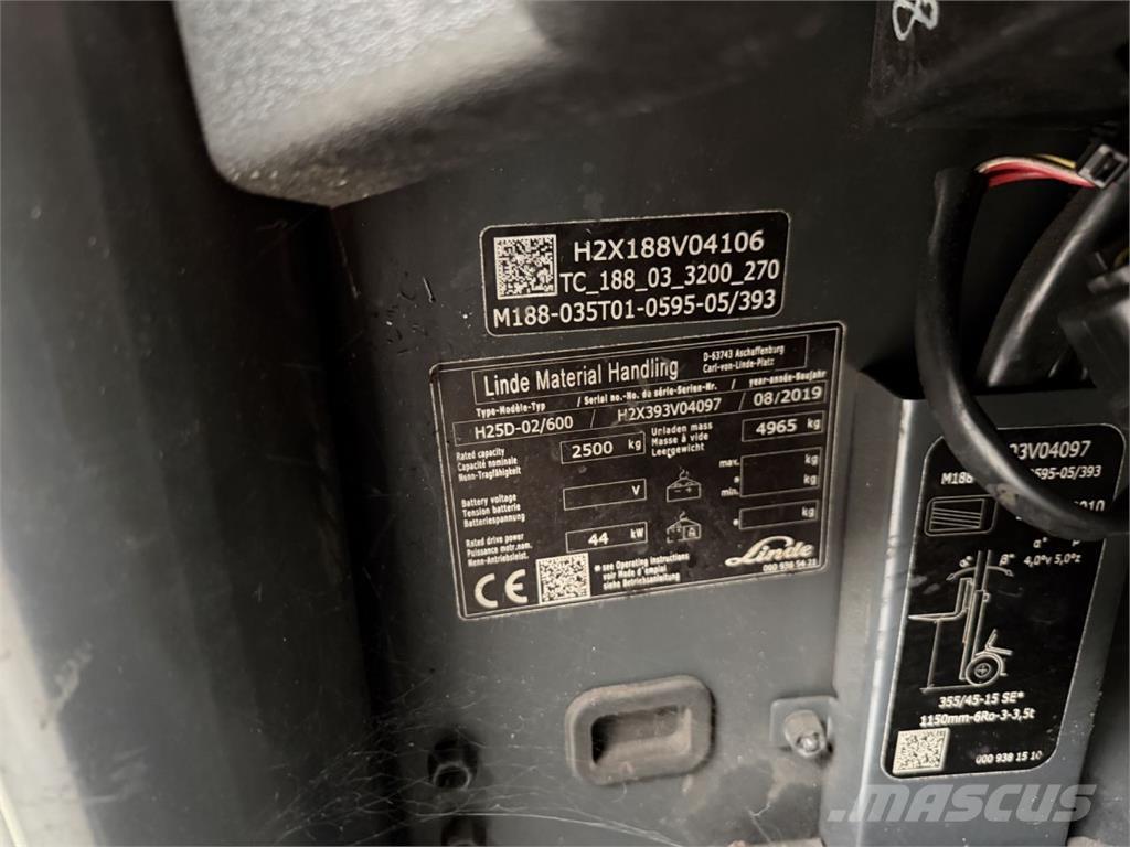 Linde H25D-02/600 Dyzeliniai krautuvai