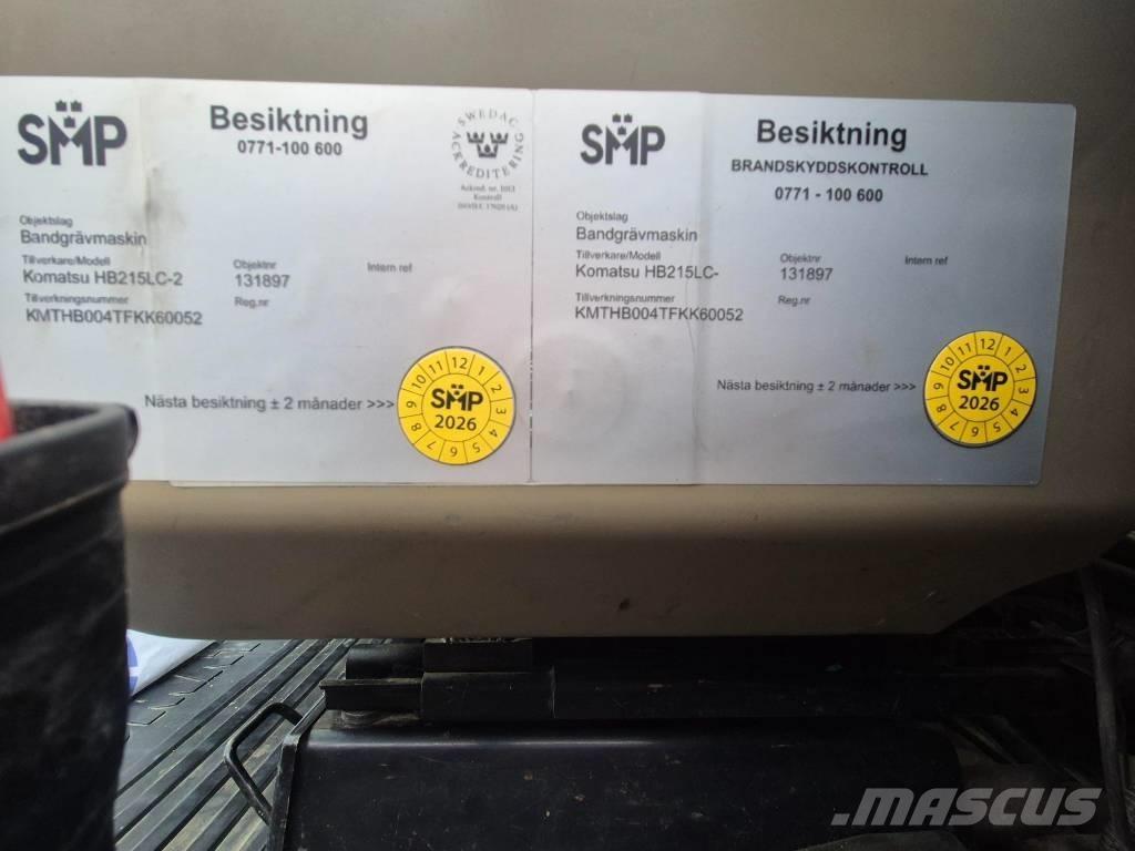 Komatsu HB215LC-2 Vikšriniai ekskavatoriai