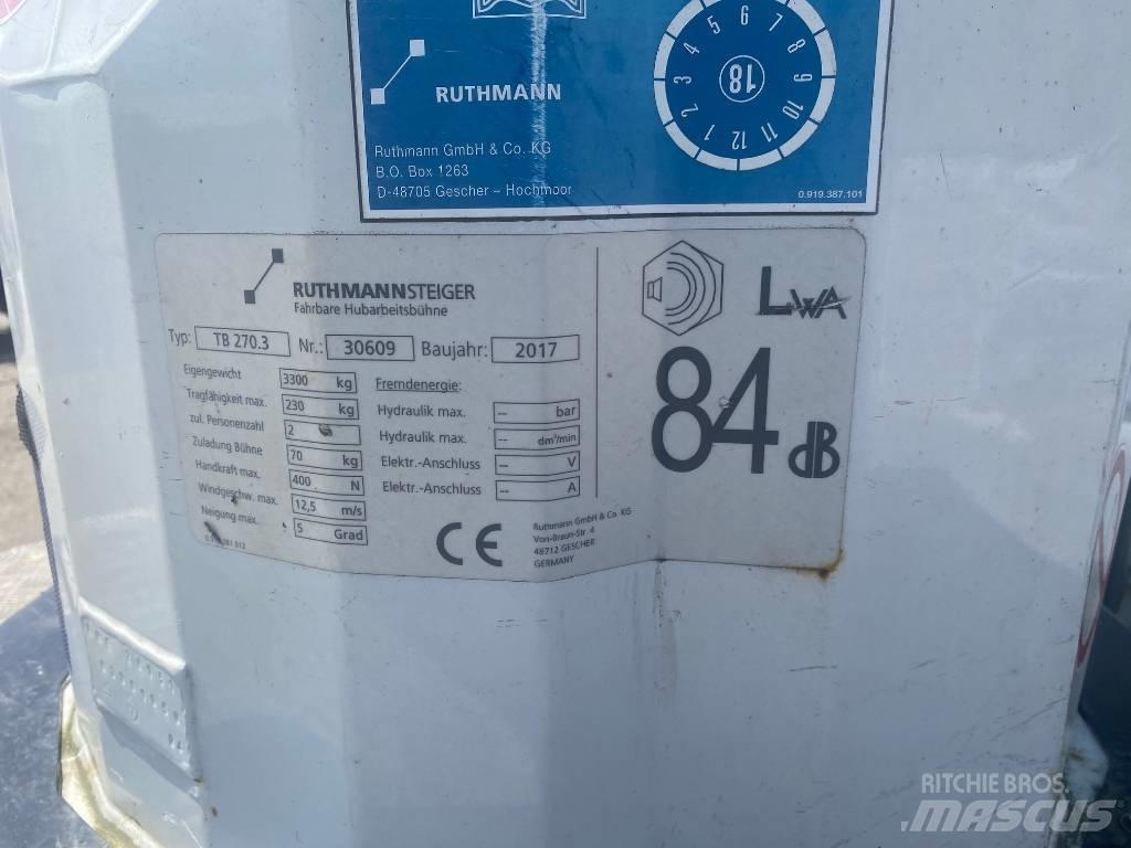 Ruthmann TB270.3 Ant vilkikų montuojamos kėlimo platformos