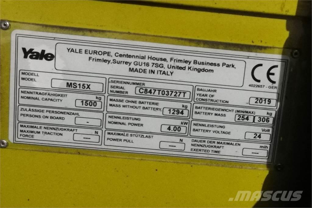 Yale MS15XSL Rankiniai vėžimėliai
