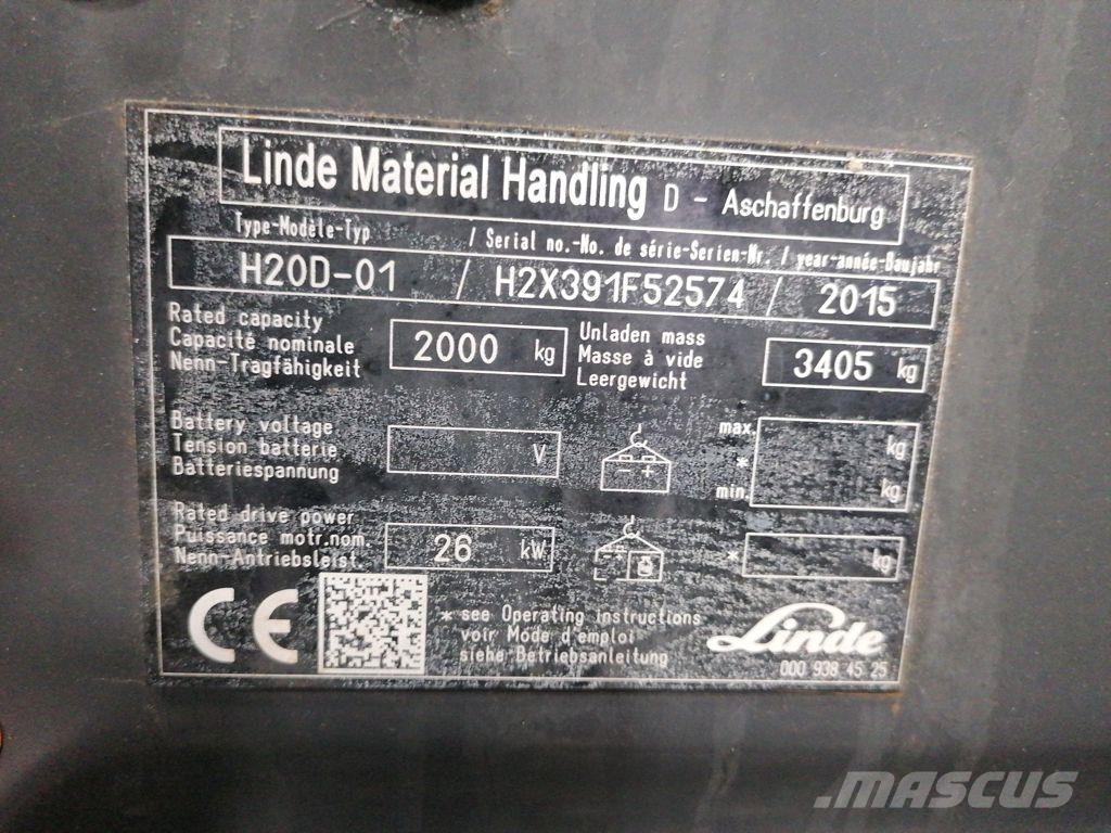 Linde H20D-01 Dyzeliniai krautuvai
