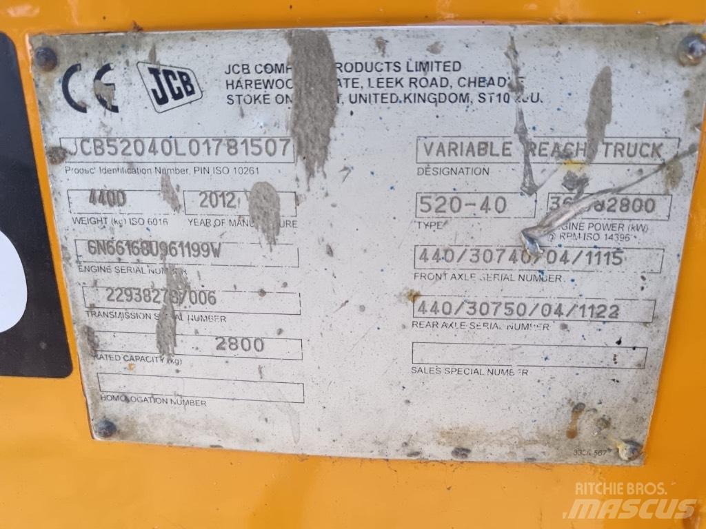 JCB 520-40 Teleskopiniai krautuvai