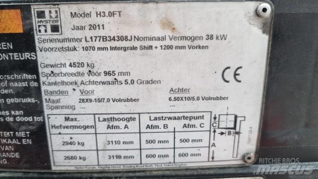 Hyster H 3.00 FT LPG (dujiniai) krautuvai