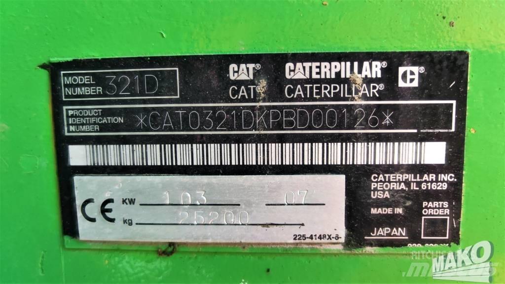 CAT 321 D Vikšriniai ekskavatoriai