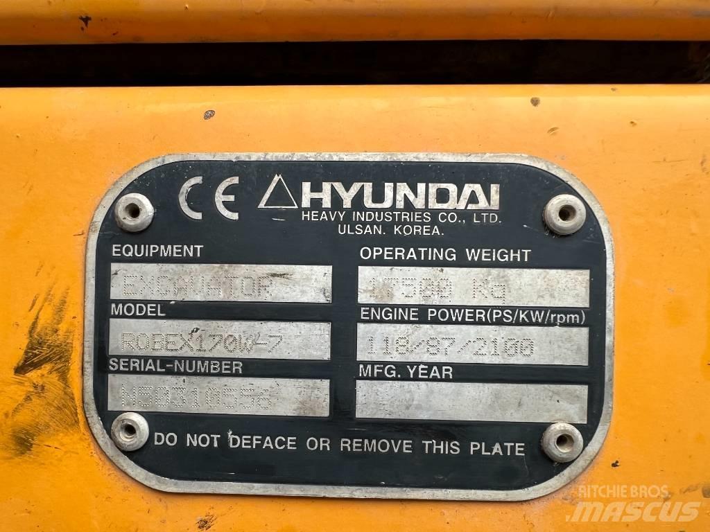 Hyundai R 170W-7 Ratiniai ekskavatoriai