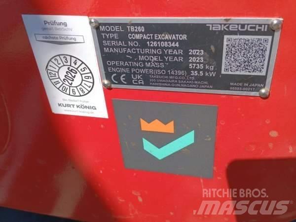 Takeuchi TB 260 Mini ekskavatoriai < 7 t