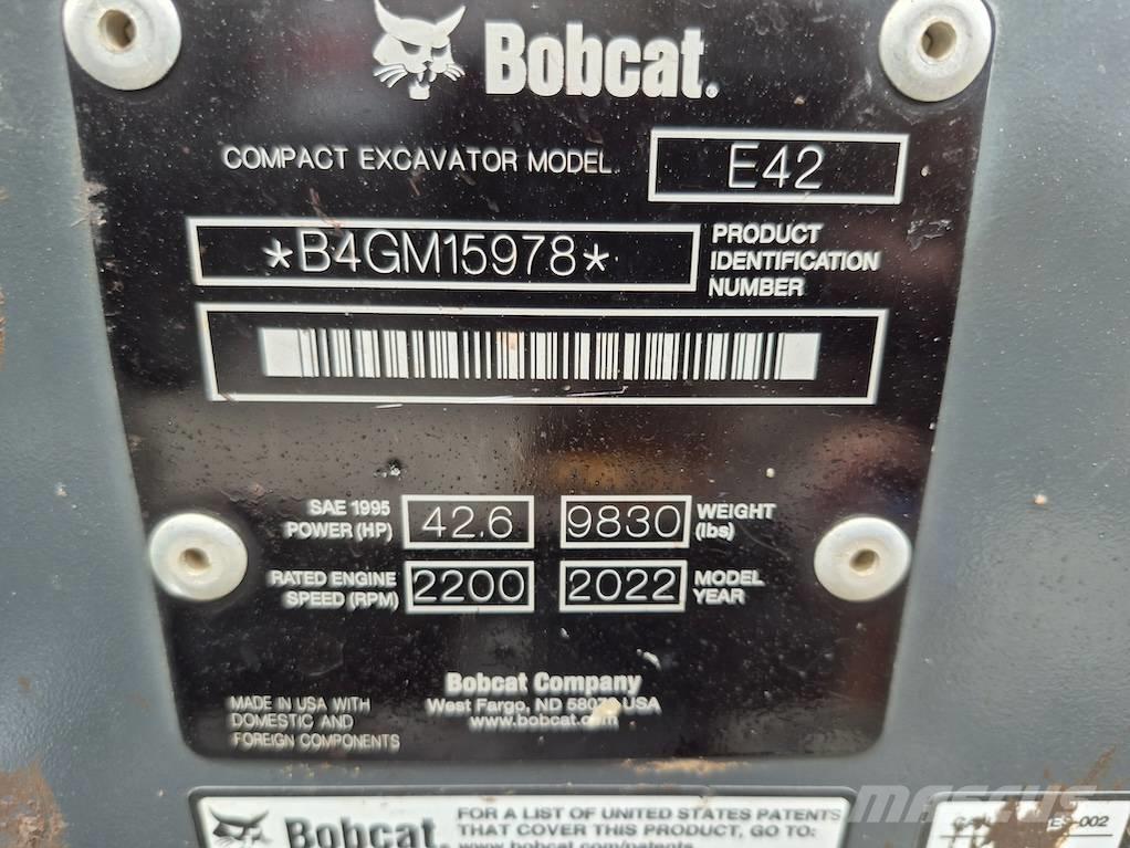 Bobcat E 42 Mini ekskavatoriai < 7 t