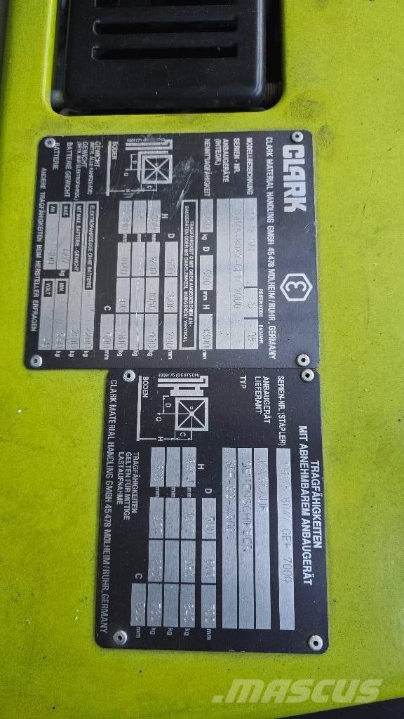 Clark TM 12 SN Elektriniai šakiniai krautuvai