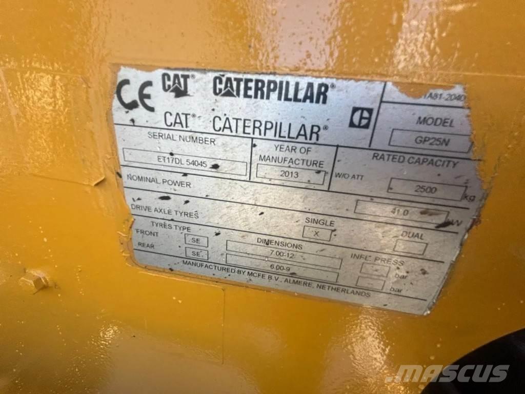 CAT GP25N Heftruck LPG (dujiniai) krautuvai