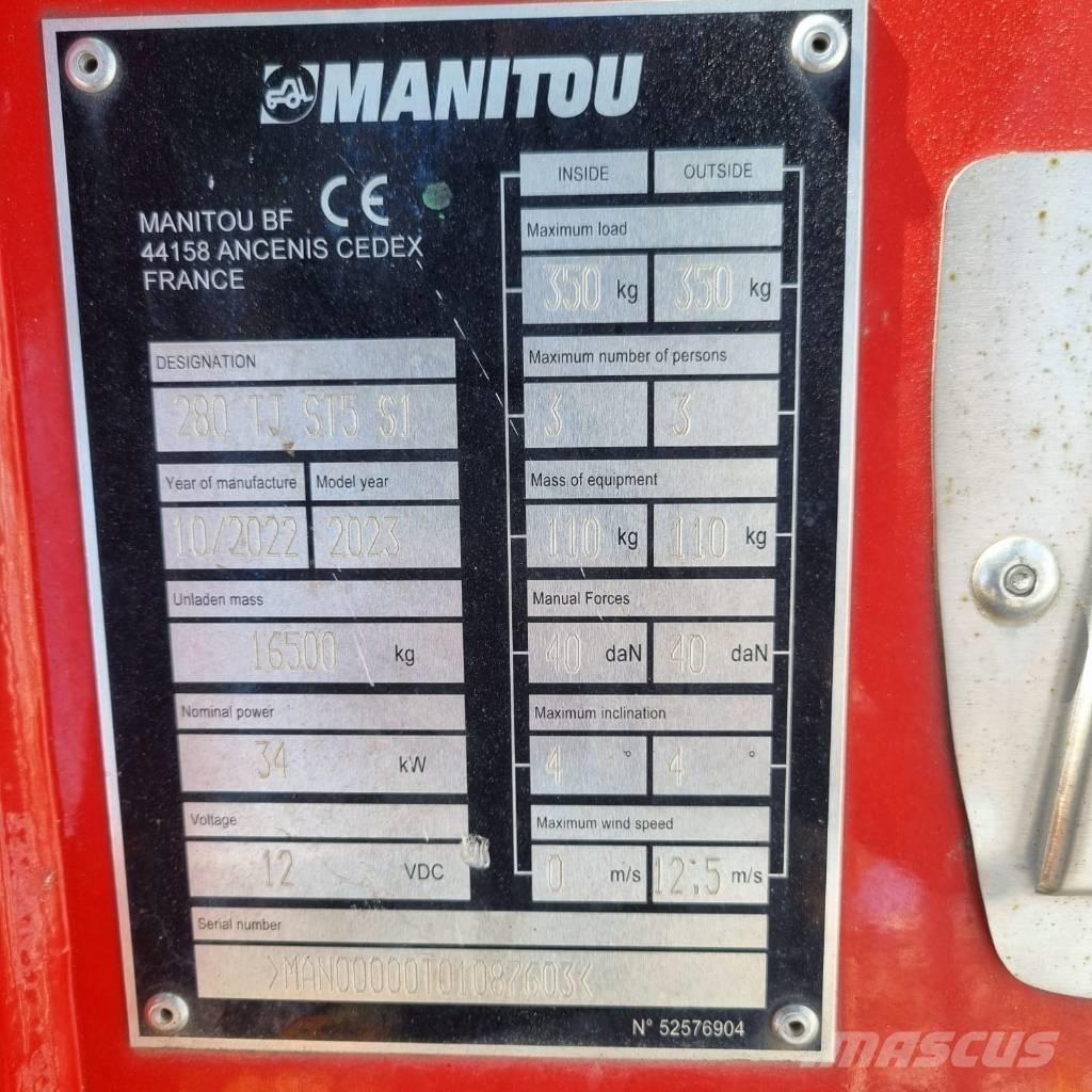 Manitou 280 TJ Teleskopiniai keltuvai