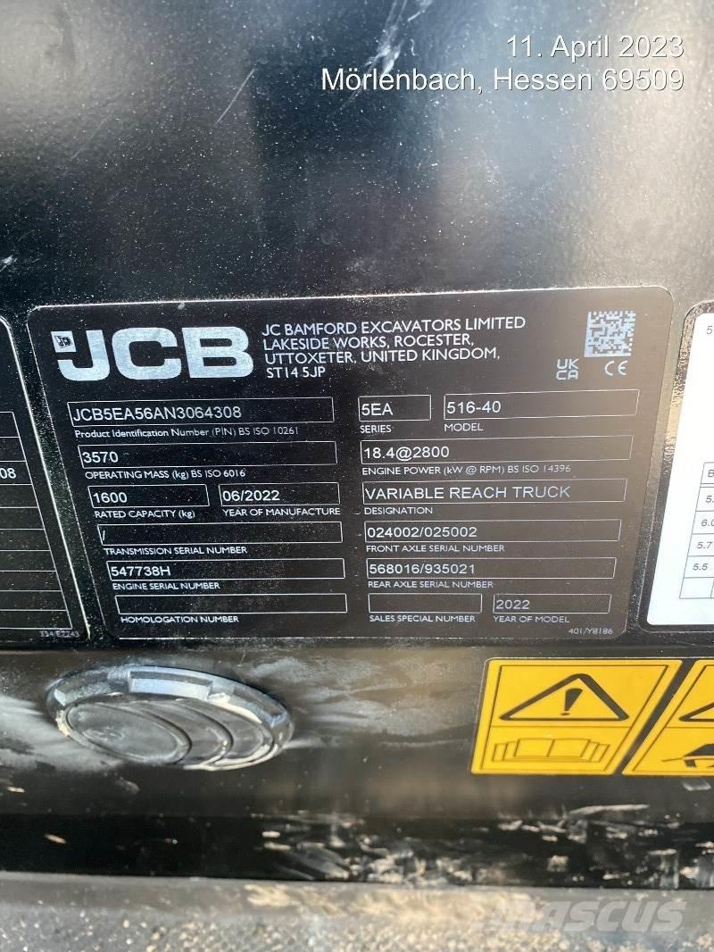 JCB 516-40 Teleskopiniai krautuvai
