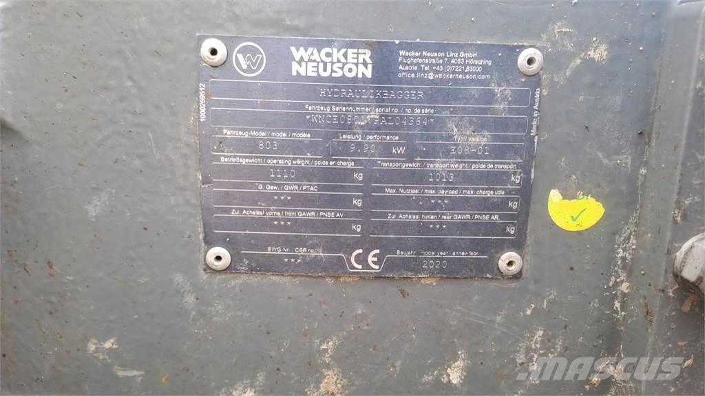Wacker Neuson 803 Vikšriniai ekskavatoriai