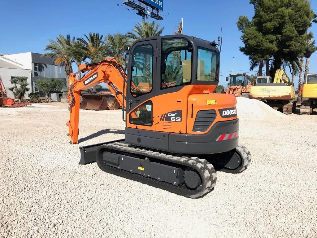Doosan DX 63-3 Mini ekskavatoriai < 7 t