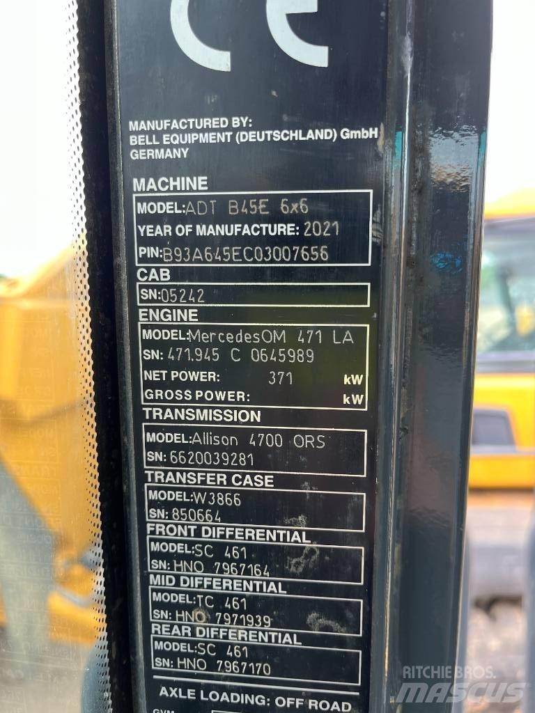 Bell B45E Karjeriniai savivarčiai