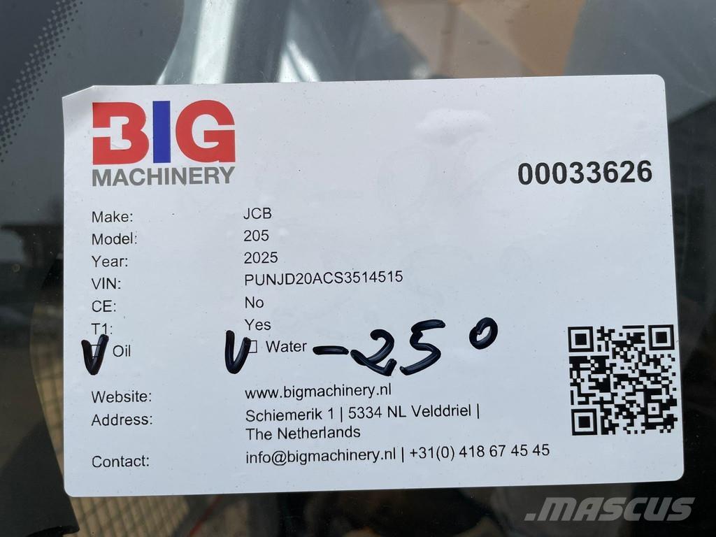 JCB 205 Vikšriniai ekskavatoriai