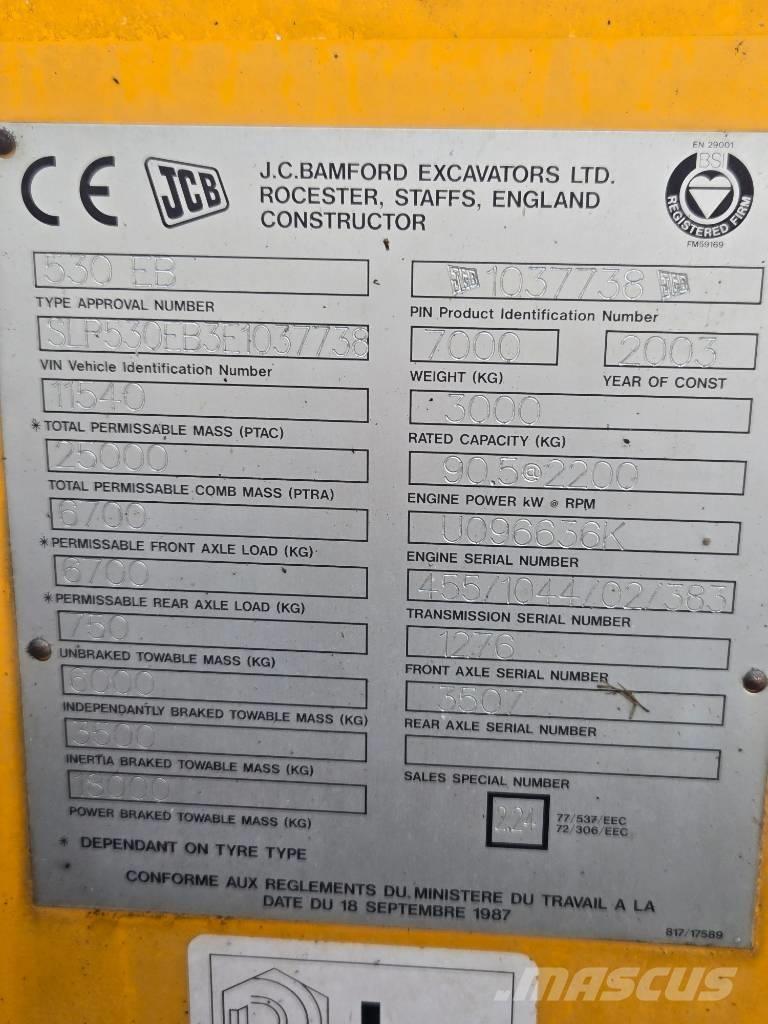 JCB 530 Teleskopiniai krautuvai