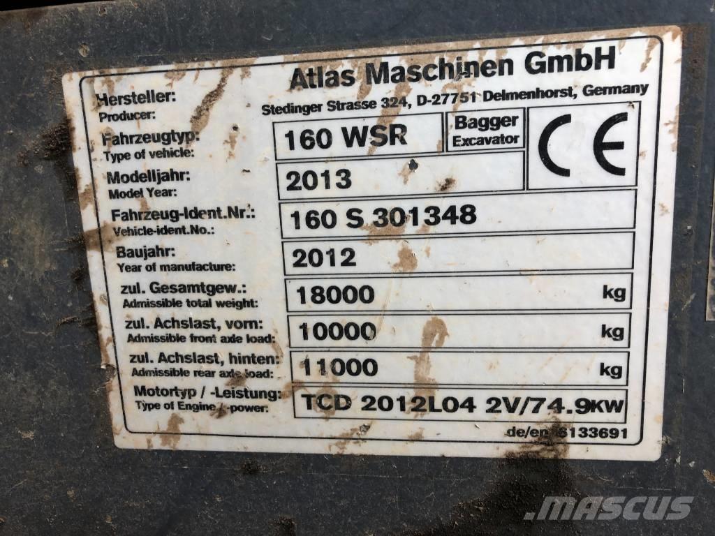 Atlas 160 WSR Ratiniai ekskavatoriai