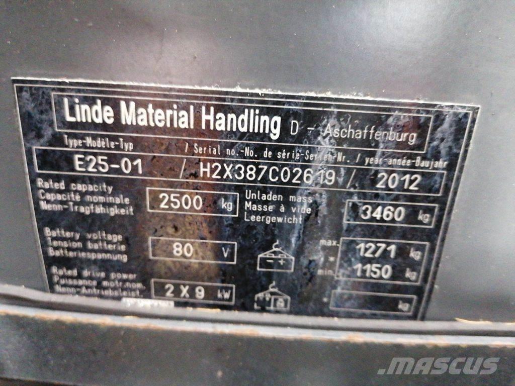Linde E25-01 Elektriniai šakiniai krautuvai