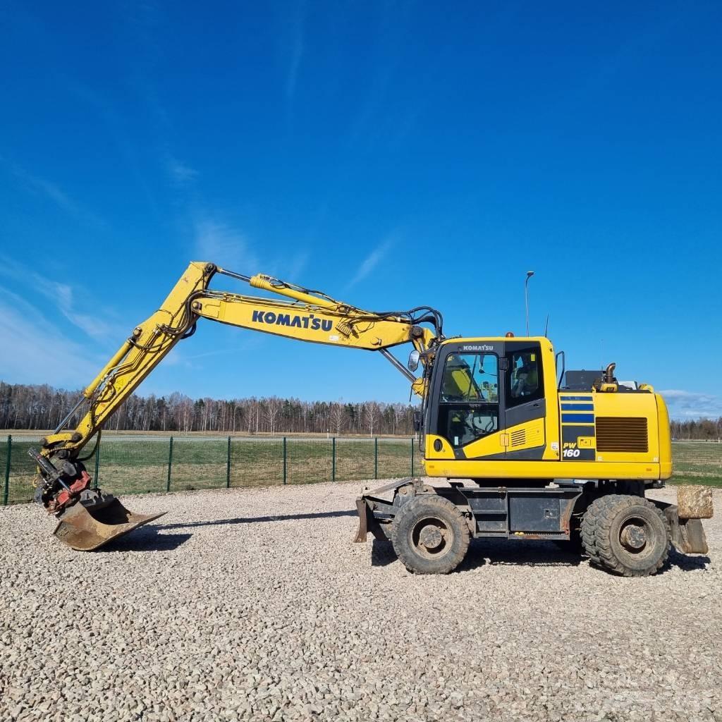 Komatsu PW160 - 11 Ratiniai ekskavatoriai