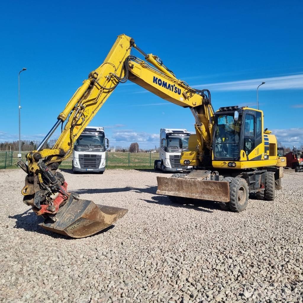 Komatsu PW160 - 11 Ratiniai ekskavatoriai