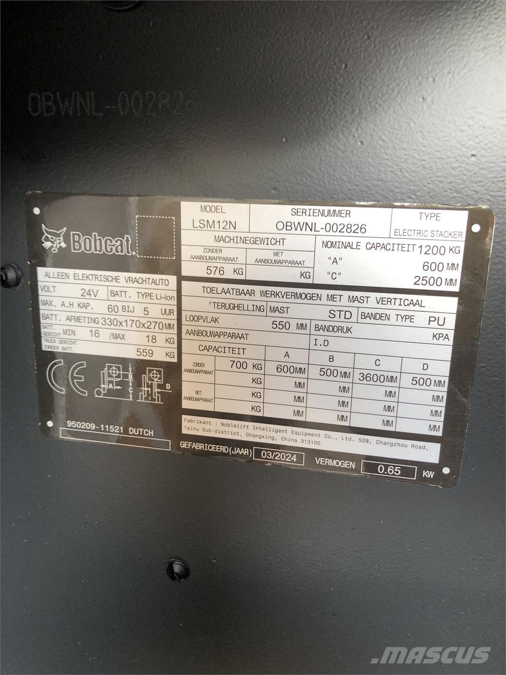 Bobcat LSM12N Savaeigiai rietuvai