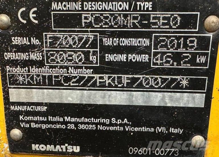 Komatsu PC 80 MR-5EO Vidutinės galios ekskavatoriai 7-12 t